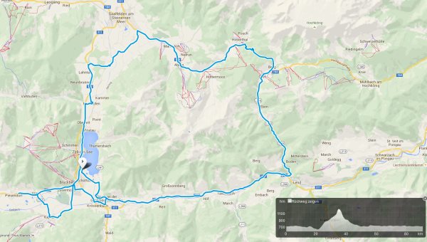 Die Radstrecke des IRONMAN 70.3 Zell am See - Kaprun