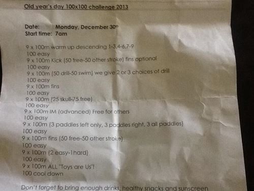 100 x 100 m im Schwimmbad