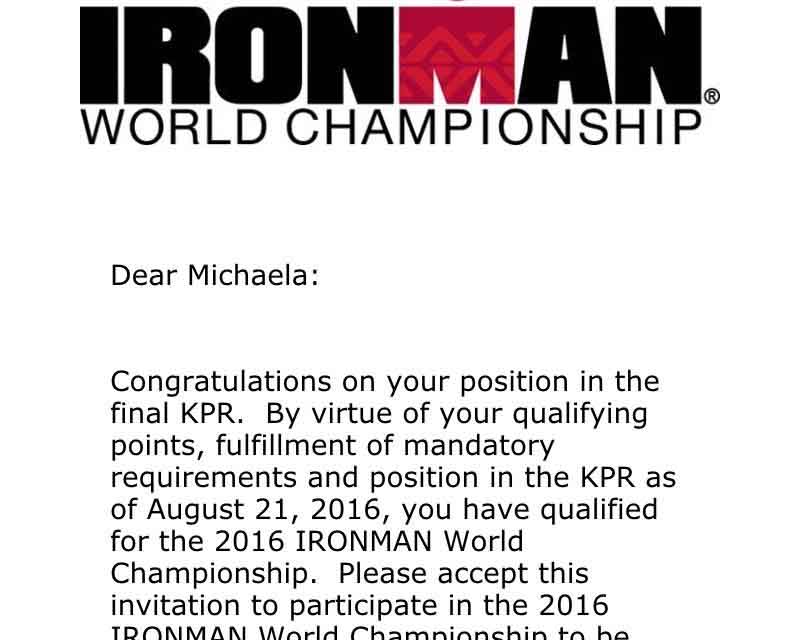 Herlbauer bei IRONMAN World Championship am Start