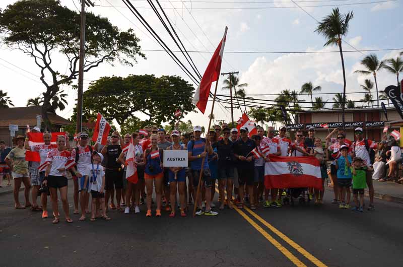 Parade der Nationen beim IRONMAN Hawaii