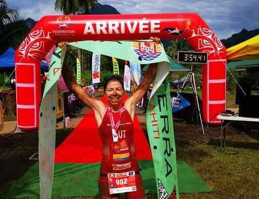 Carina Wasle beim Xterra Tahiti