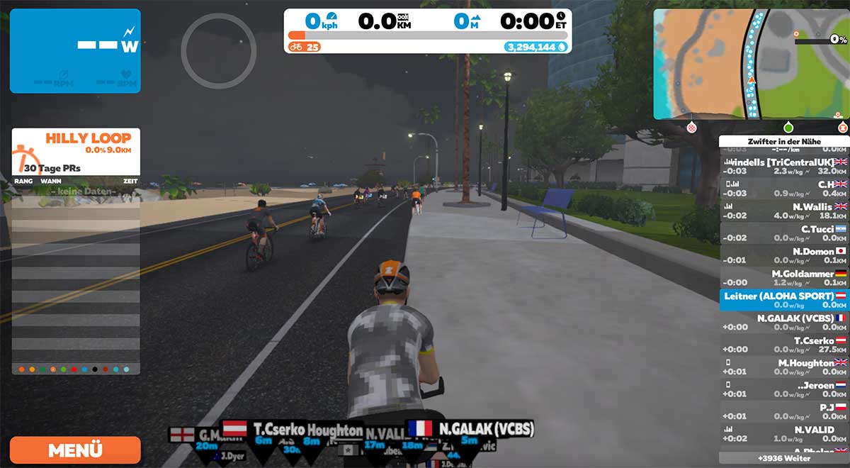 Start mit Zwift