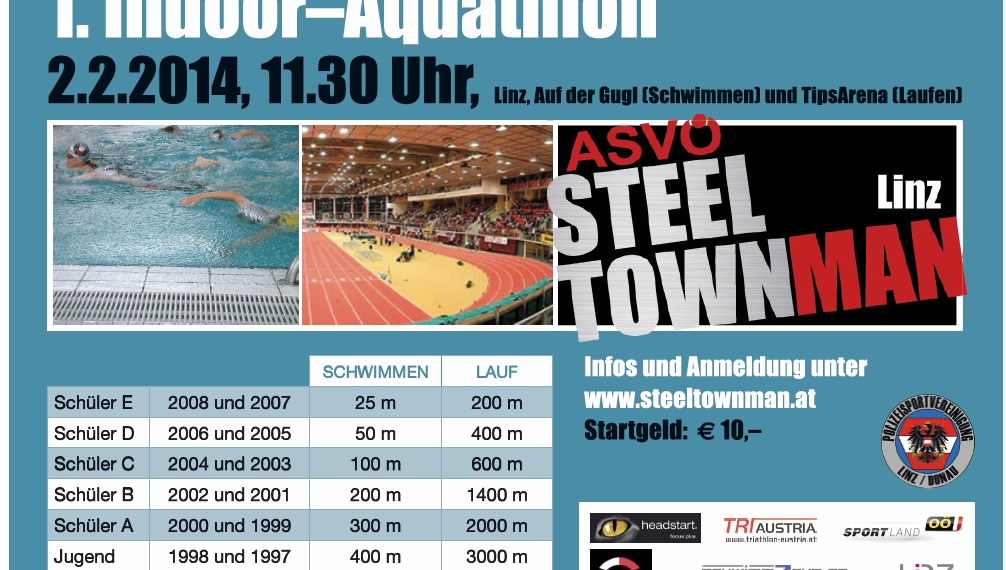 Österreichs erster Kinder Indoor Aquathlon in Linz 1