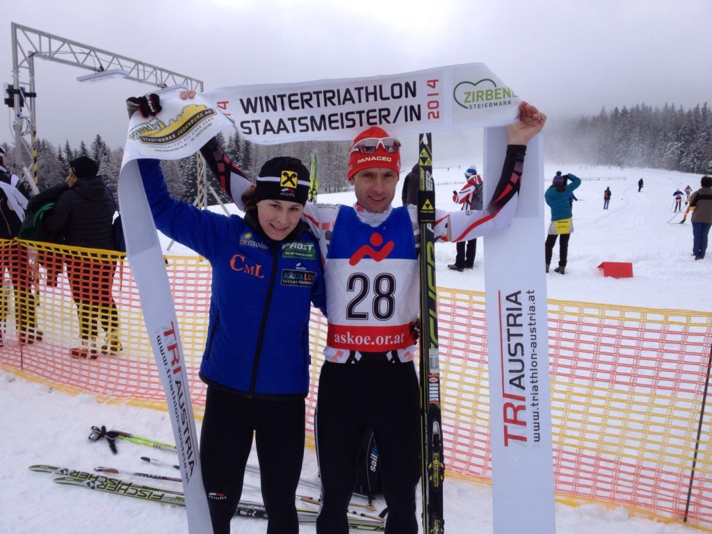Slavinec und Wieltschnig Wintertriathlon Staatsmeister