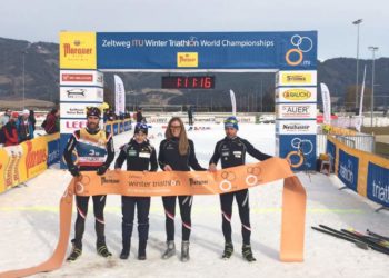Wintertriathlon Silbermedaille für Österreichs Elite Team 5