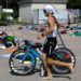 Niko Wihlidal am Weg zum Sieg beim Krems Triathlon 2016