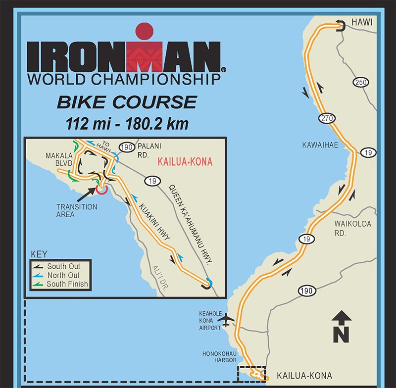 IRONMAN Hawaii Radstrecke