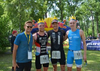 Das Siegerpodest des Klosterneuburg Triathlons über die Sprintdistanz 2018 | Foto: trinews.at