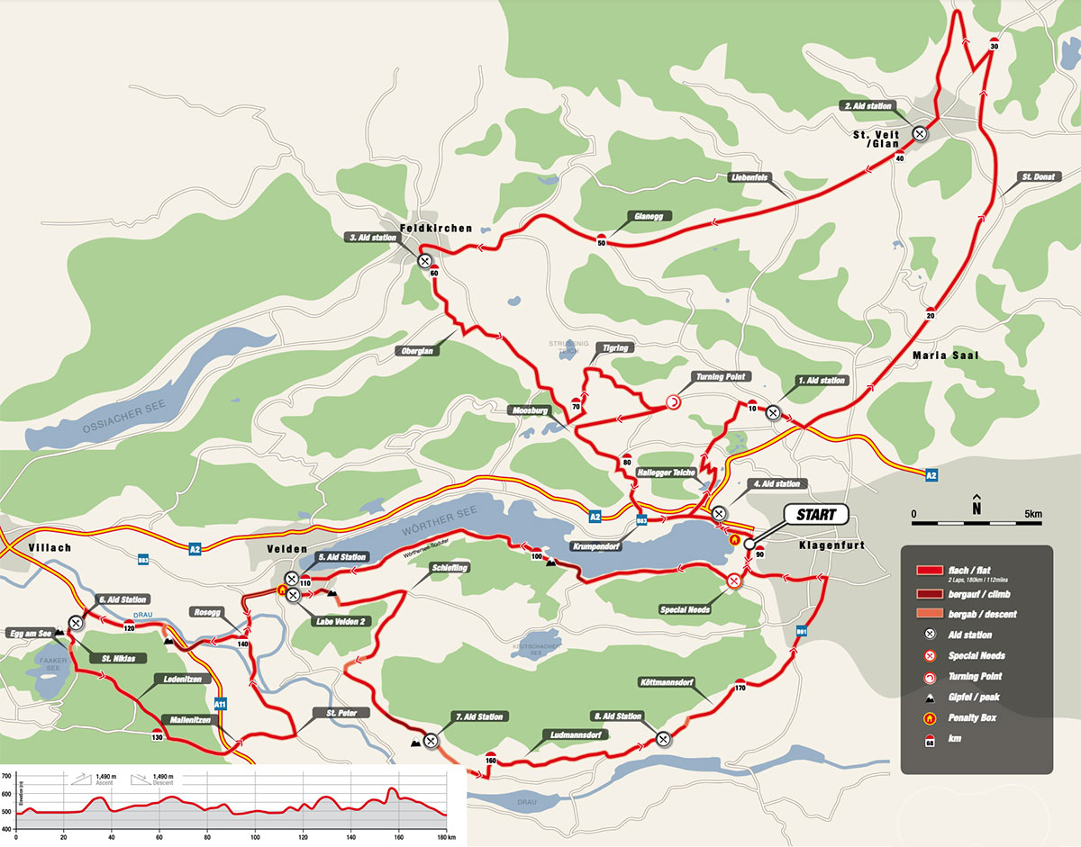 Die Radstrecke des IRONMAN Austria