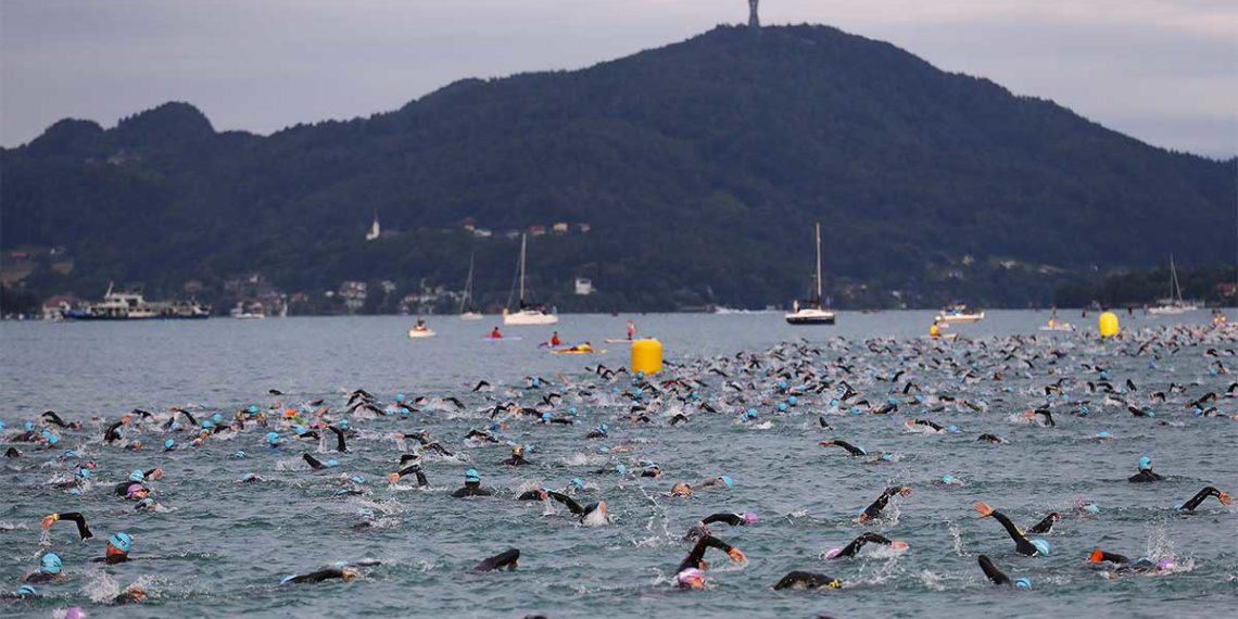 Spektakulärer Schwimmstart beim IRONMAN Austria-Kärnten | Foto: Getty Images for IRONMAN