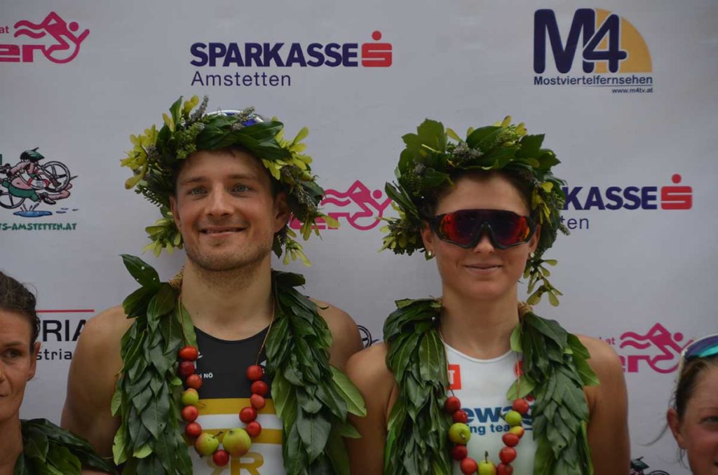 Beatrice Weiß und Niko Wihlidal siegen beim Mostiman