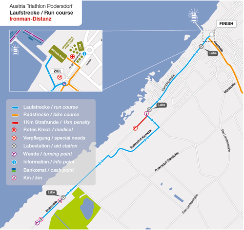 Austria Triathlon Podersdorf: Extrakilometer für Geher im See 1