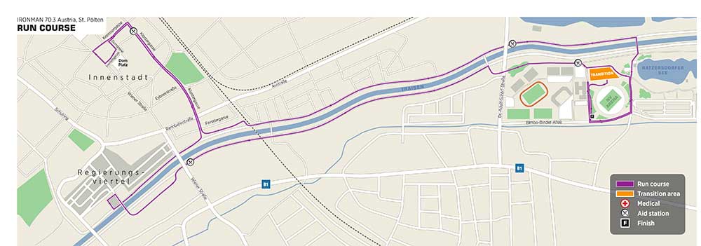 IRONMAN 70.3 St. Pölten Laufstrecke