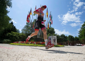 KLAGENFURT, AUSTRIA - JULY 07:  Daniela Ryf of Switzerland competes in the run section at Ironman Austria on July 7, 2019 in Klagenfurt, Austria. (Photo by Nigel Roddis/Getty Images for IRONMAN)