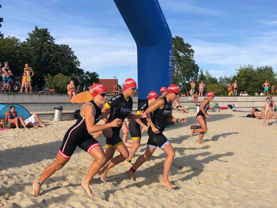 Start der Damenwelle beim ALOHA Swim & Run Traun 2019