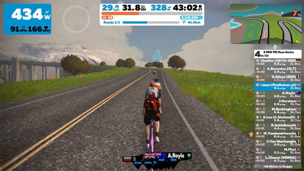 Ruttmann bei Zwift Pro Tri Series auf dem Podest Paul Ruttmann Zwift